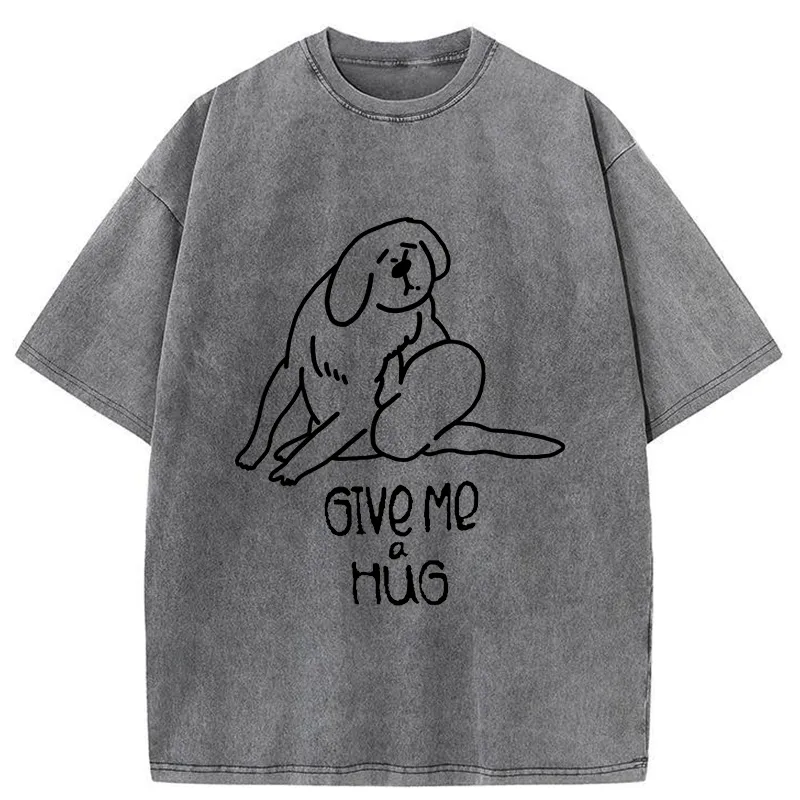 Tokyo-Tiger Dog Scratching Funny Washed T-Shirt