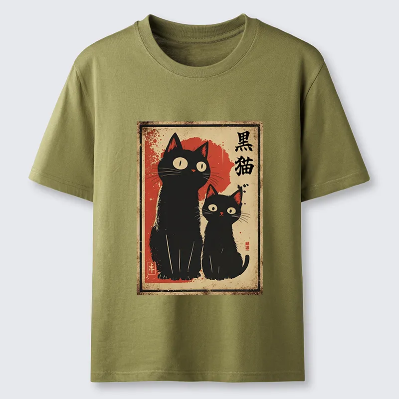 Tokyo-Tiger Two Black Cats Classic T-Shirt