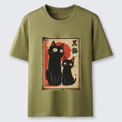 Tokyo-Tiger Two Black Cats Classic T-Shirt