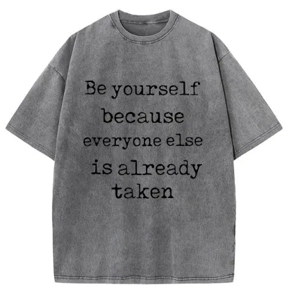 Tokyo-Tiger Be Yourself  Funny Washed T-Shirt