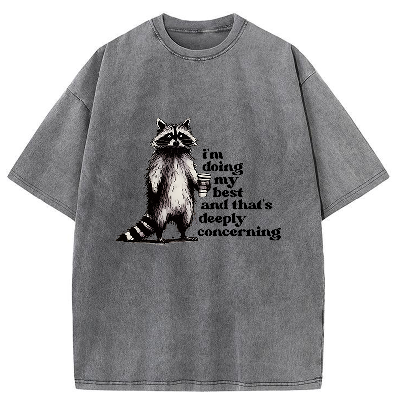 Tokyo-Tiger I'm Trying My Best But Still Worried Washed T-Shirt