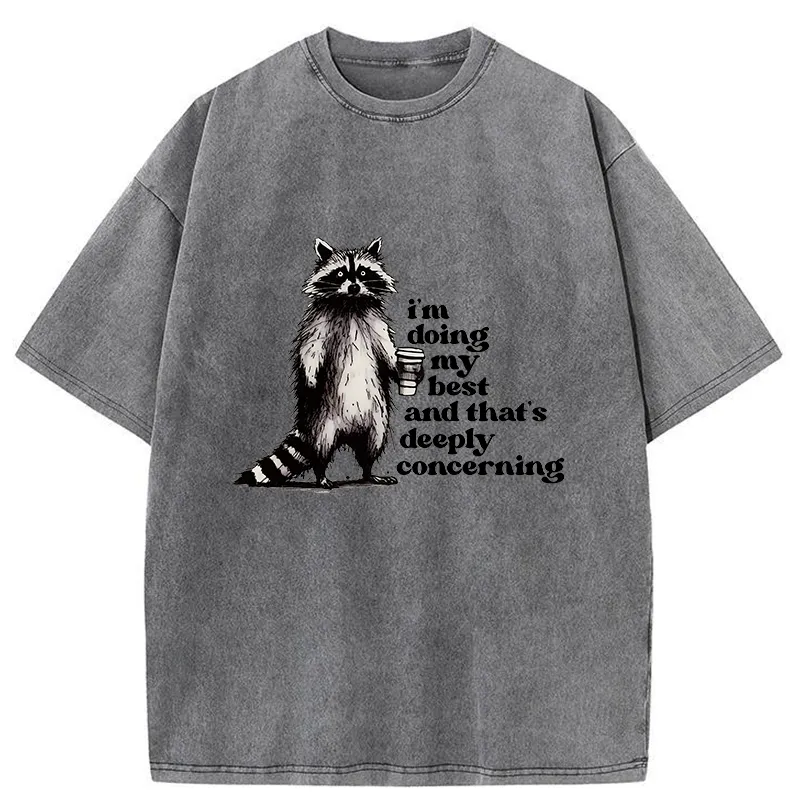 Tokyo-Tiger I'm Trying My Best But Still Worried Washed T-Shirt