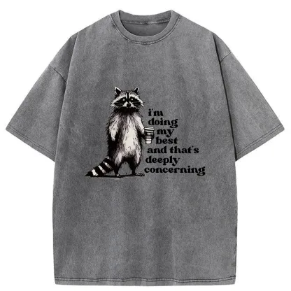 Tokyo-Tiger I'm Trying My Best But Still Worried Washed T-Shirt