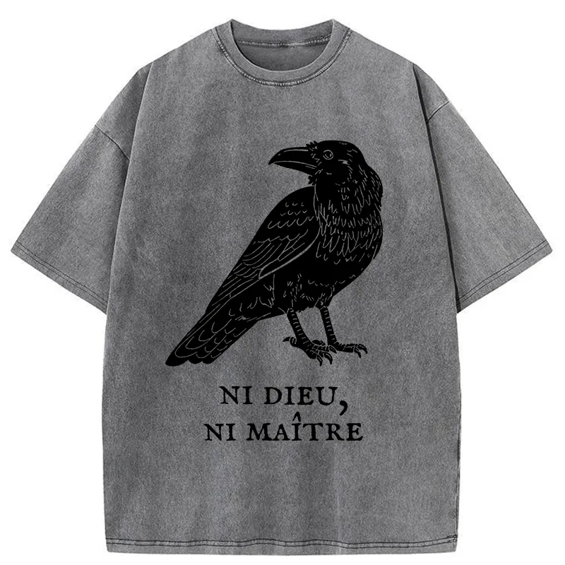 Tokyo-Tiger Crow Have A Strong Sense Of Self Washed T-Shirt