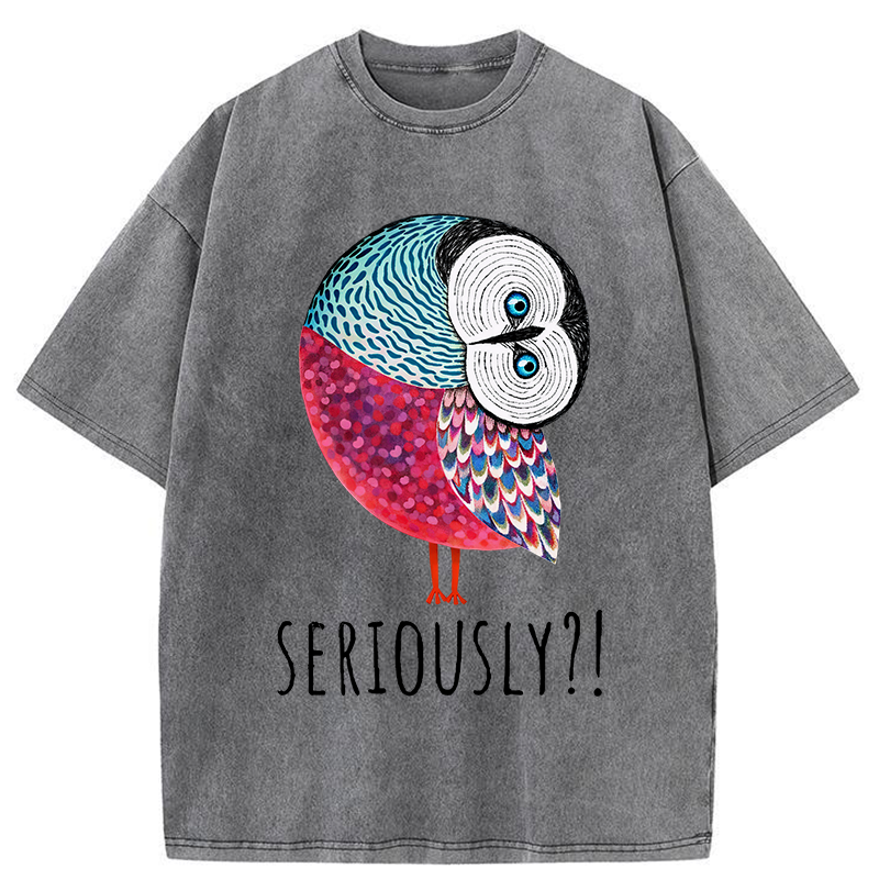 Tokyo-Tiger Bird's Question Washed T-Shirt