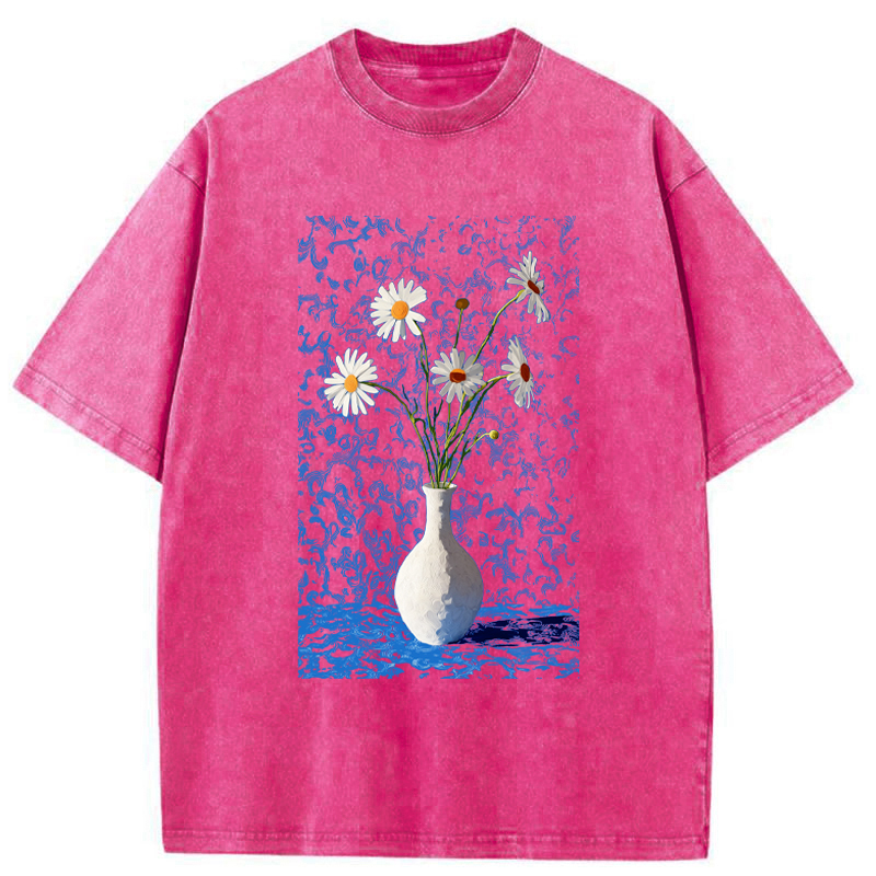 Tokyo-Tiger A Flowing Bouquet Washed T-Shirt