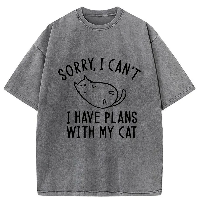 Tokyo-Tiger My Cat And I Have An Agreement Washed T-Shirt
