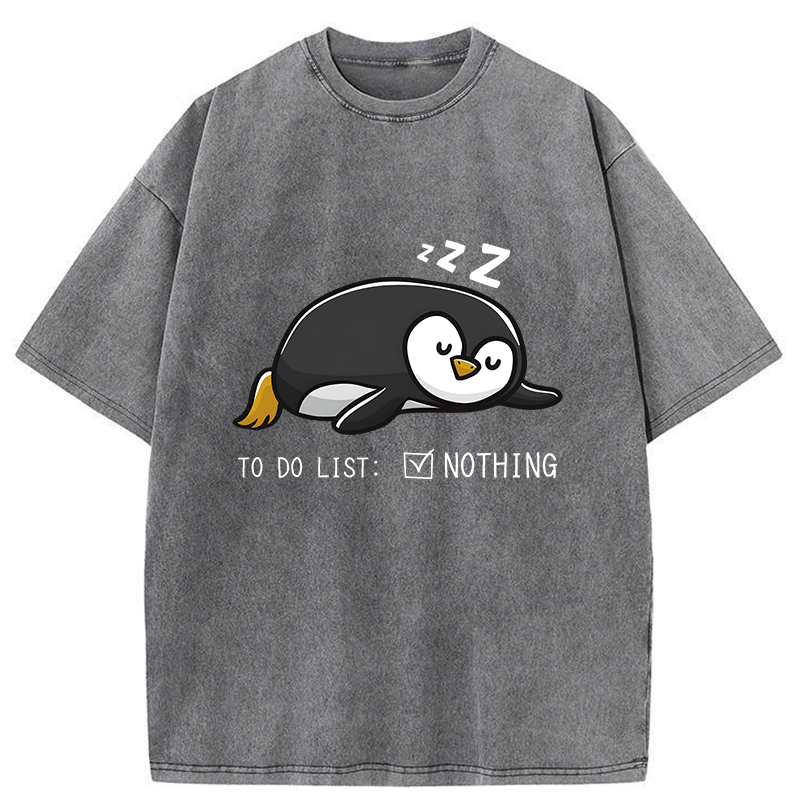 Tokyo-Tiger To-do List Funny Washed T-Shirt