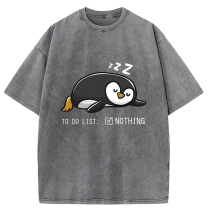 Tokyo-Tiger To-do List Funny Washed T-Shirt