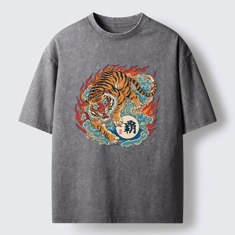 Tokyo-Tiger Tiger Of The Burning Sky Washed T-Shirt