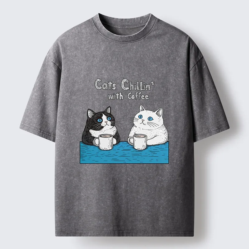 Tokyo-Tiger Leisure Time Washed T-Shirt