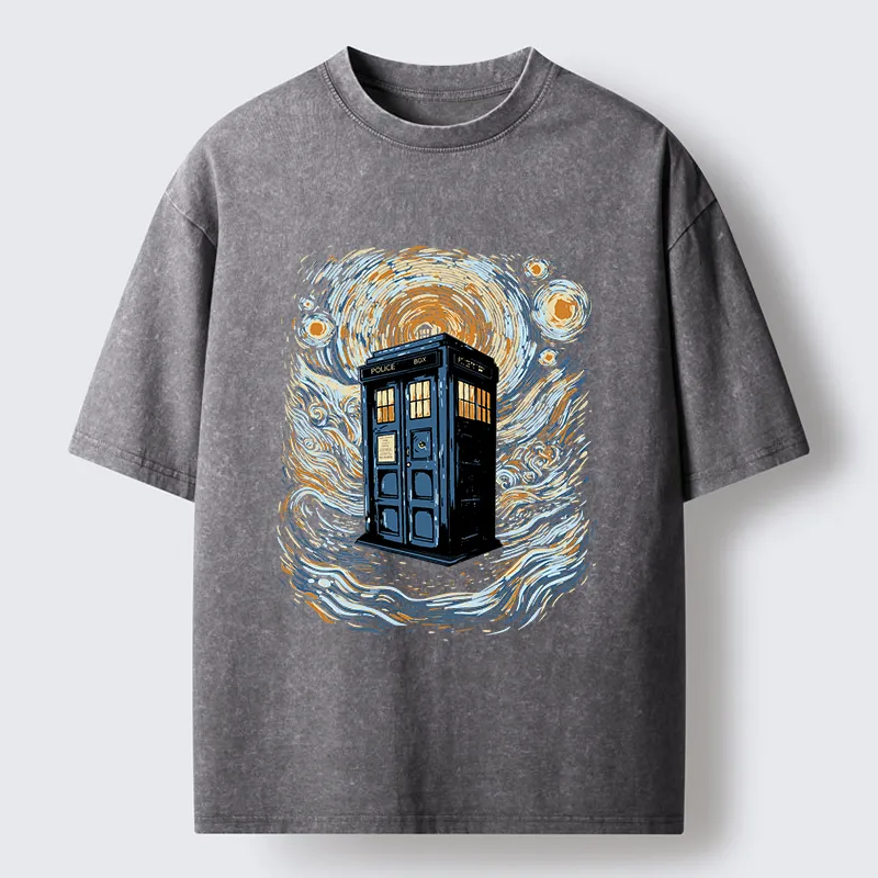 Tokyo-Tiger Mysterious Telephone Booth Washed T-Shirt