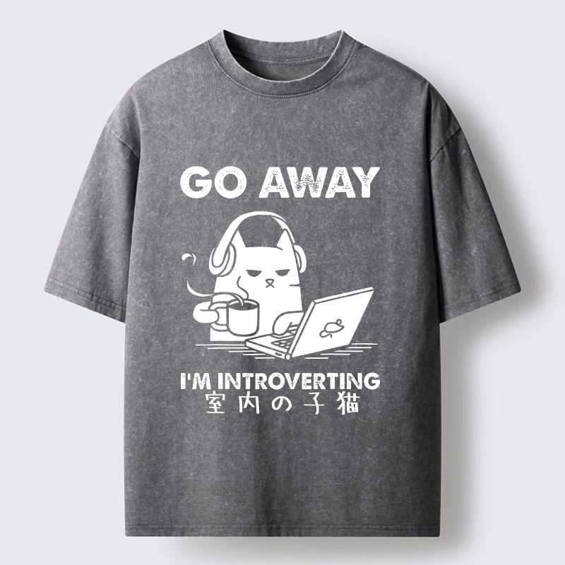 Tokyo-Tiger Introverted Kitten Washed T-Shirt