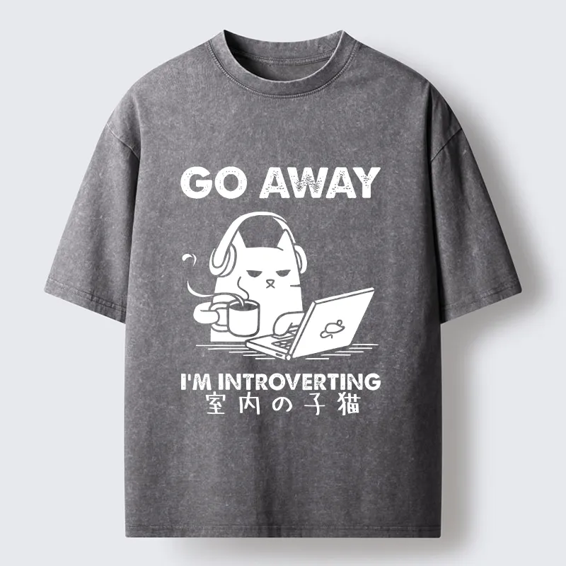 Tokyo-Tiger Introverted Kitten Washed T-Shirt