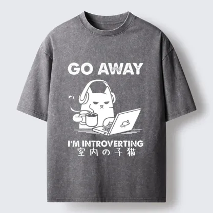 Tokyo-Tiger Introverted Kitten Washed T-Shirt