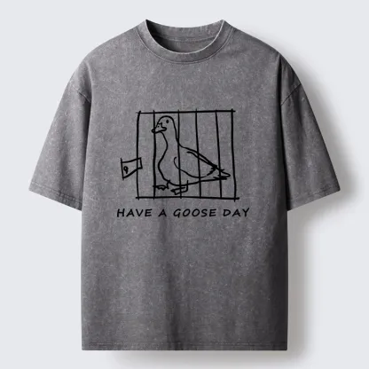 Tokyo-Tiger GOOSE Day Washed T-Shirt