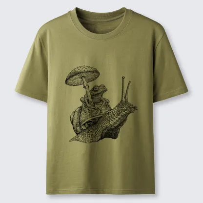 Tokyo-Tiger Snail Is Carrying A Frog On Its Back Classic T-Shirt
