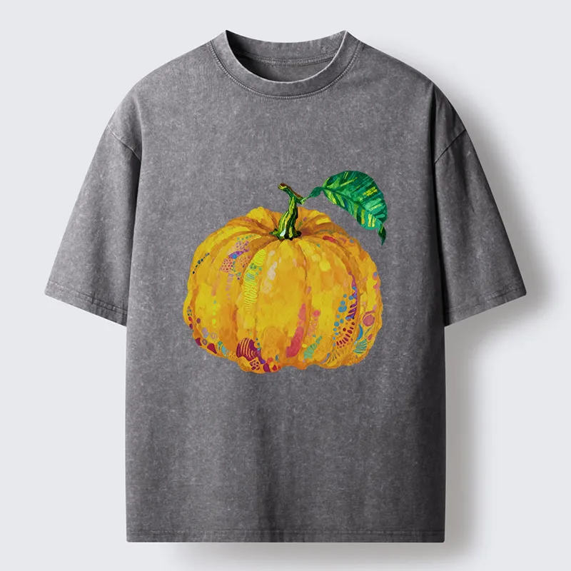 Tokyo-Tiger Pumpkin Art Washed T-Shirt