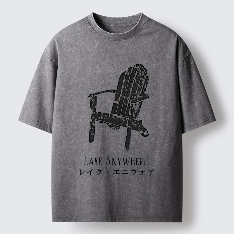 Tokyo-Tiger With A Lake In Your Heart, Every Place Is A Beautiful Landscape Washed T-Shirt