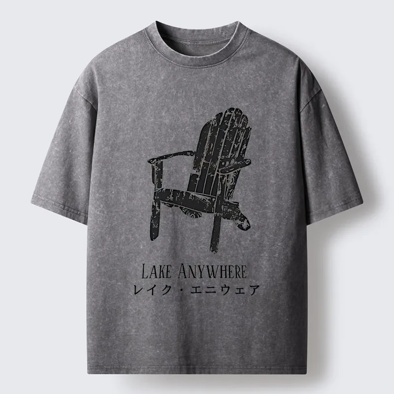 Tokyo-Tiger With A Lake In Your Heart, Every Place Is A Beautiful Landscape Washed T-Shirt