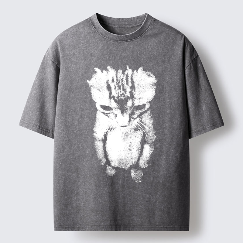 Tokyo-Tiger Sad Kitten Meme Washed T-Shirt