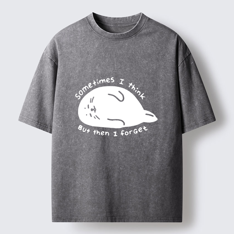 Tokyo-Tiger Forgetful Funny Seal Washed T-Shirt