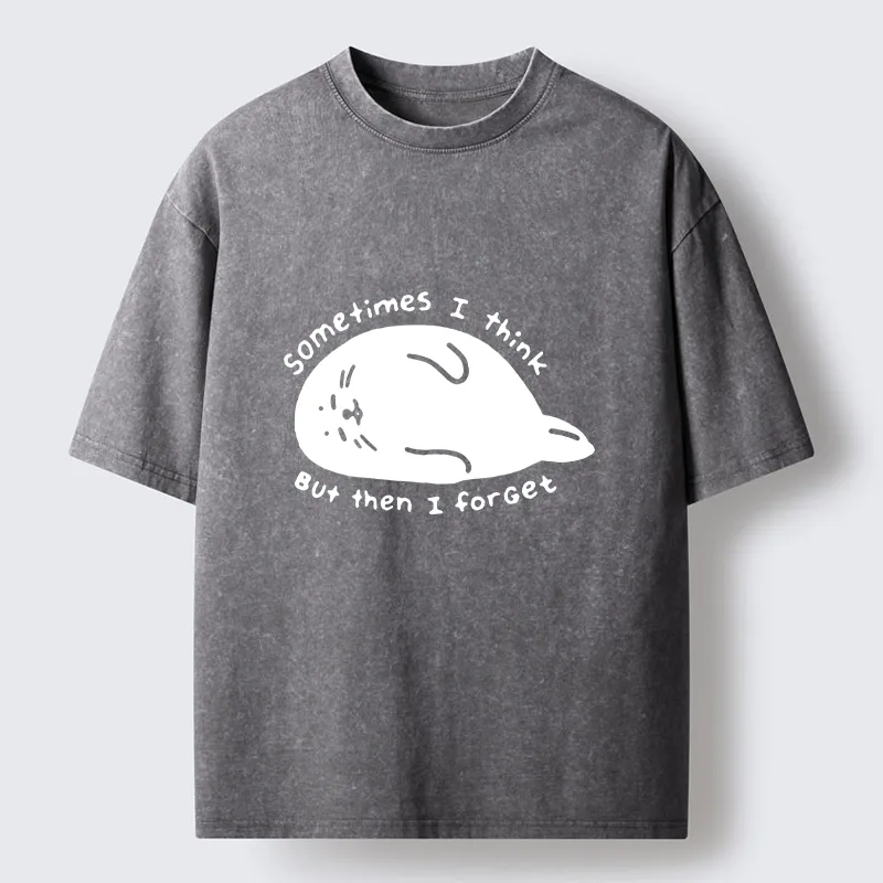 Tokyo-Tiger Forgetful Funny Seal Washed T-Shirt