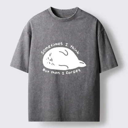 Tokyo-Tiger Forgetful Funny Seal Washed T-Shirt