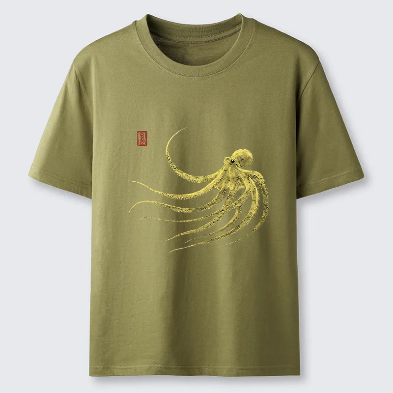 Tokyo-Tiger Retro Octopus Japanese Classic T-Shirt