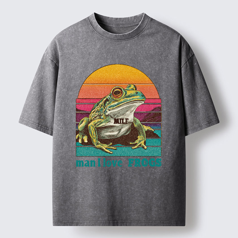 Tokyo-Tiger Man I Love Frog Washed T-Shirt