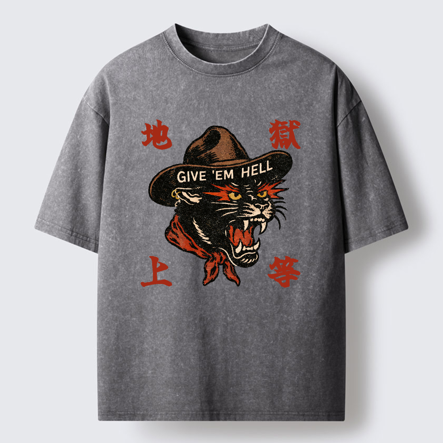 Tokyo-Tiger Give ’Em Hell Washed T-Shirt