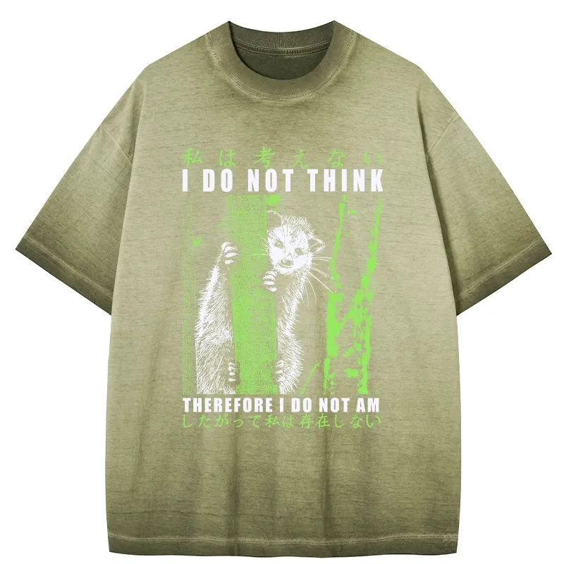 Tokyo-Tiger Stupid Possum Japan Gradient Washed T-Shirt