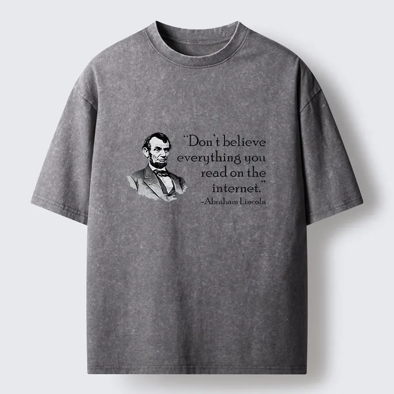 Tokyo-Tiger Don't Believe Everything You See Online Washed T-Shirt