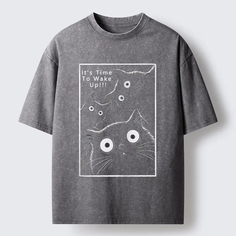 Tokyo-Tiger It's Time To Get Up Washed T-Shirt