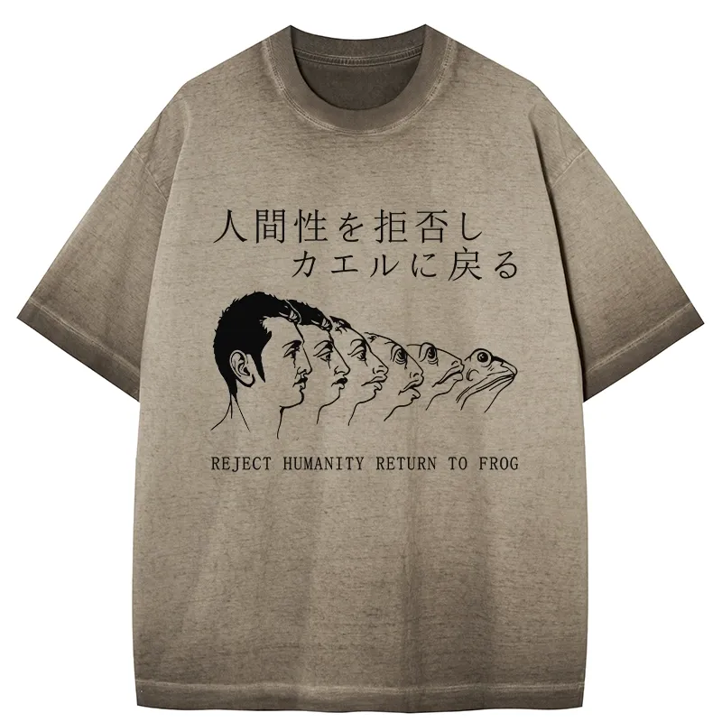 Tokyo-Tiger Return To Frog Gradient Washed T-Shirt