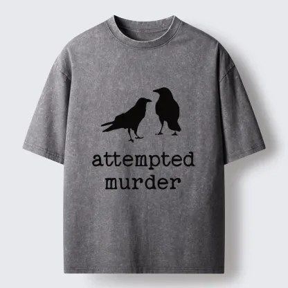 Tokyo-Tiger Attempted Murder Crow Washed T-Shirt