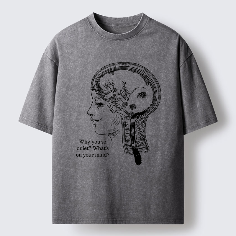 Tokyo-Tiger Brain Full Of Cats Washed T-Shirt