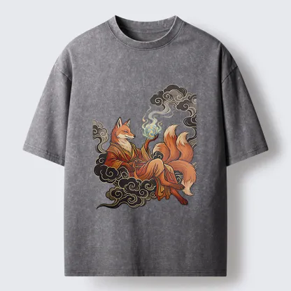 Tokyo-Tiger Fox Demon Washed T-Shirt