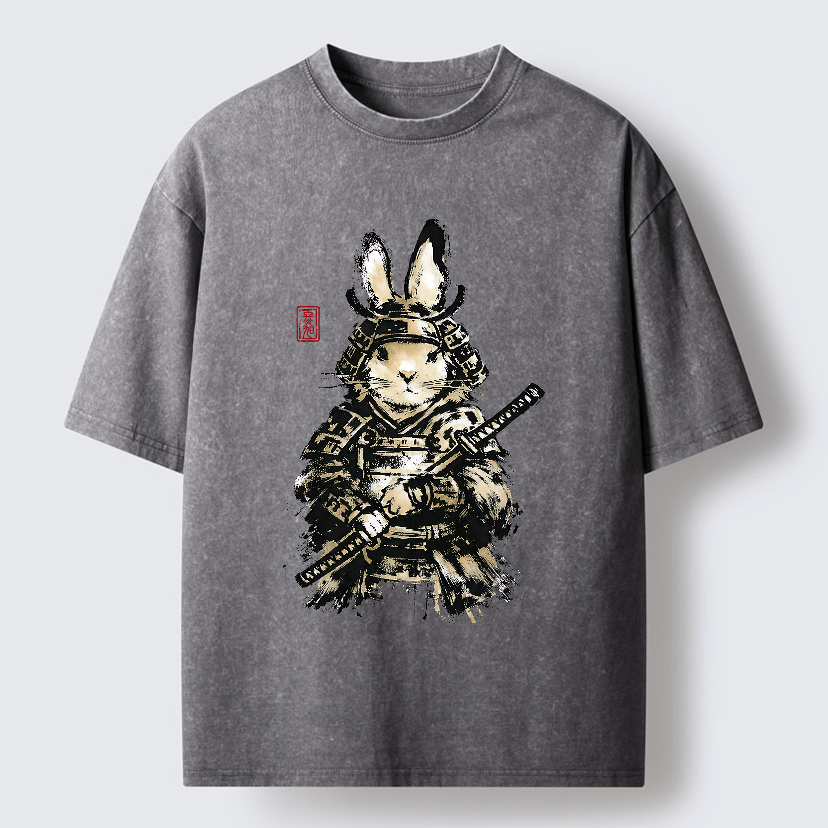 Tokyo-Tiger Samurai Rabbit Washed T-Shirt