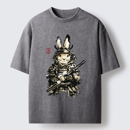 Tokyo-Tiger Samurai Rabbit Washed T-Shirt
