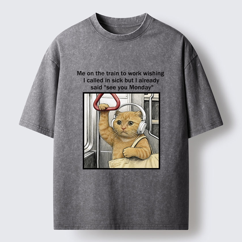 Tokyo-Tiger Working Cat Washed T-Shirt