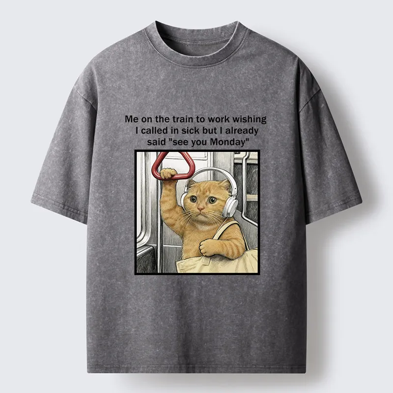 Tokyo-Tiger Working Cat Washed T-Shirt