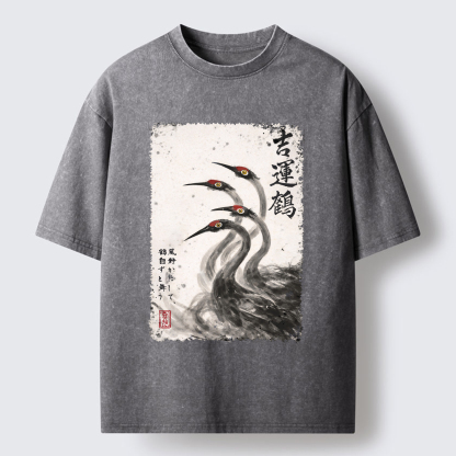 Tokyo-Tiger Stillness In Motion Washed T-Shirt