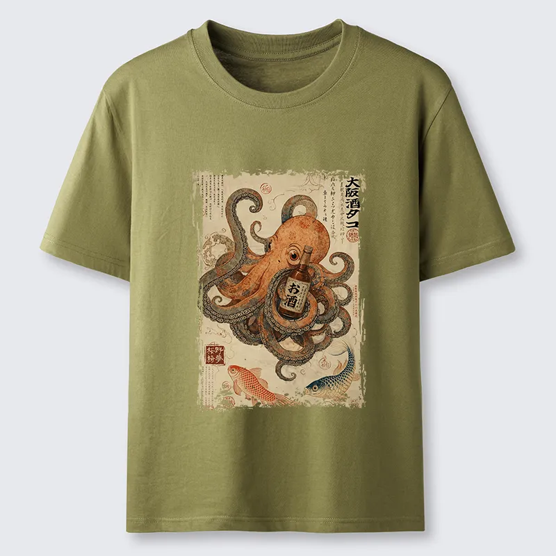 Tokyo-Tiger Osaka Sake & Octopus Classic T-Shirt