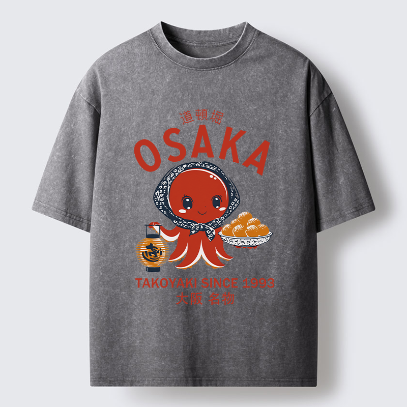 Tokyo-Tiger Delicious Takoyaki Washed T-Shirt