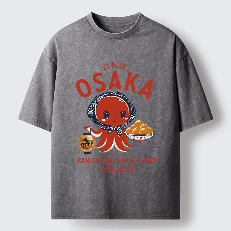Tokyo-Tiger Delicious Takoyaki Washed T-Shirt