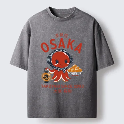 Tokyo-Tiger Delicious Takoyaki Washed T-Shirt