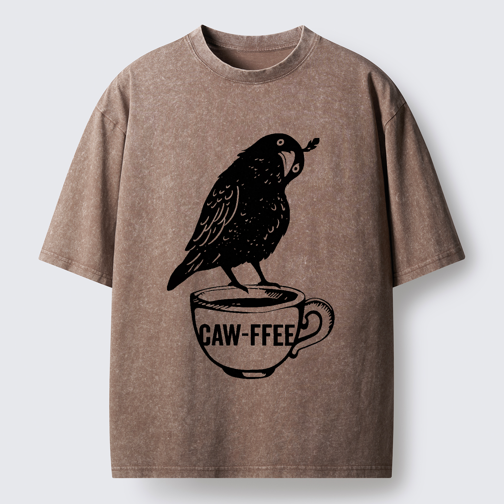Tokyo-Tiger Caw-ffee Washed T-Shirt