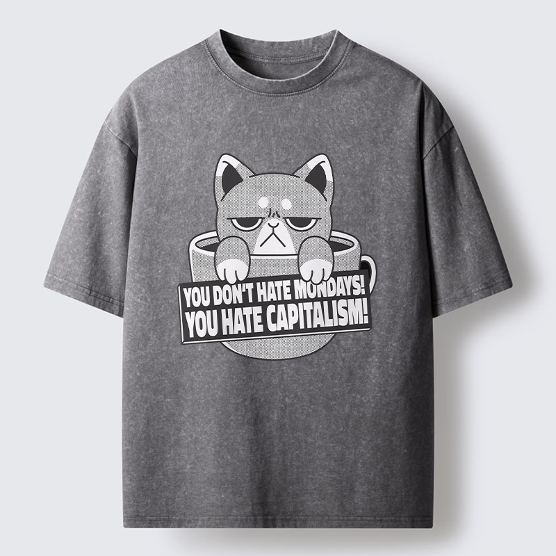 Tokyo-Tiger Dislike Of Capitalism Washed T-Shirt