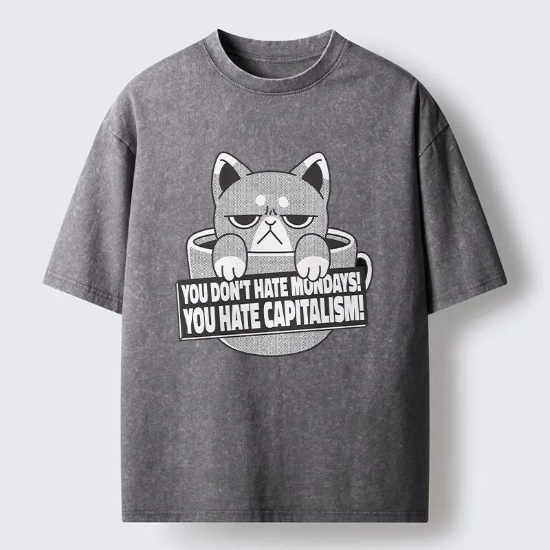 Tokyo-Tiger Dislike Of Capitalism Washed T-Shirt
